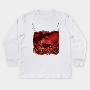 Blood and guts organs Kids Long Sleeve T-Shirt